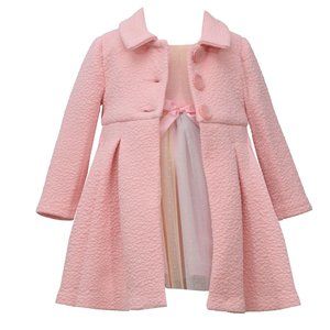 Bonnie Jean Easter Pink Rainbow Coat Dress 2 Set